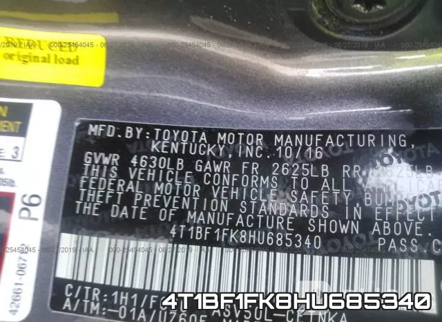 4T1BF1FK8HU685340 фото 10