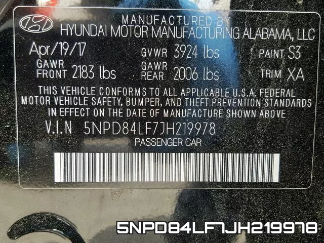 5NPD84LF7JH219978 фото 2