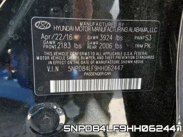 5NPD84LF9HH062447 фото 2