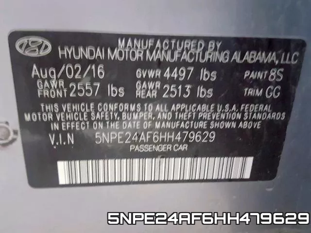5NPE24AF6HH479629 фото 2