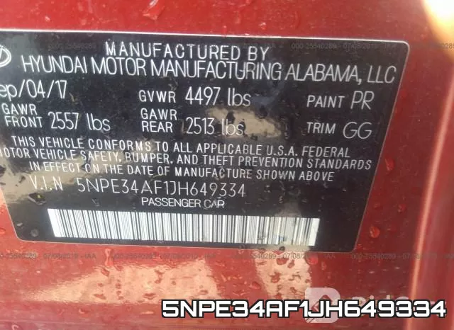 5NPE34AF1JH649334 фото 10