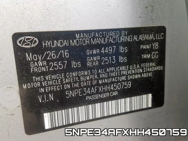 5NPE34AFXHH450759 фото 2
