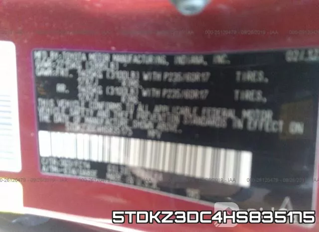 5TDKZ3DC4HS835175 фото 10
