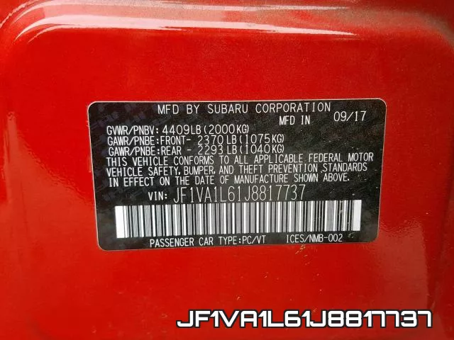 JF1VA1L61J8817737 фото 2