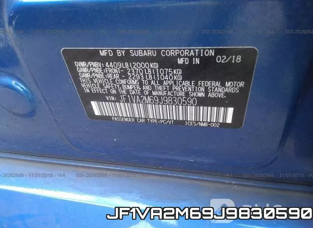 JF1VA2M69J9830590 фото 9