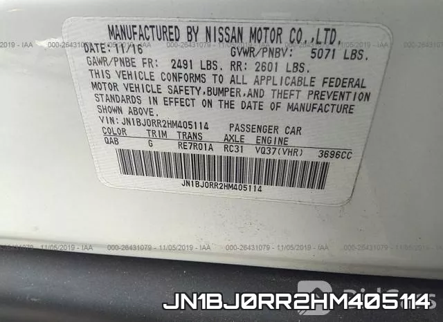 JN1BJ0RR2HM405114 фото 10