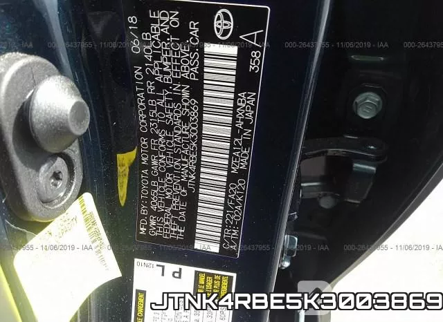JTNK4RBE5K3003869 фото 10