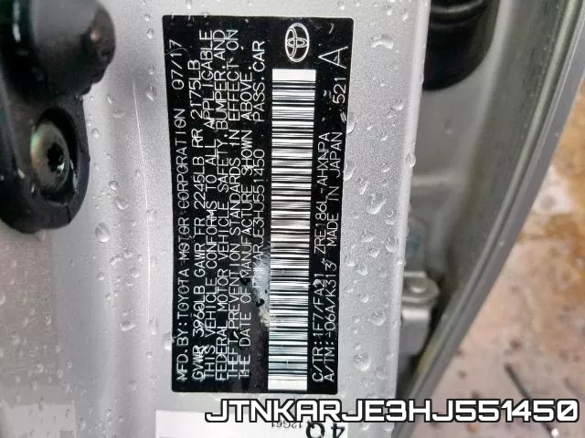 JTNKARJE3HJ551450 фото 2
