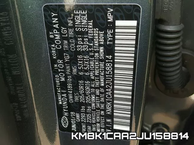KM8K1CAA2JU158814 фото 2