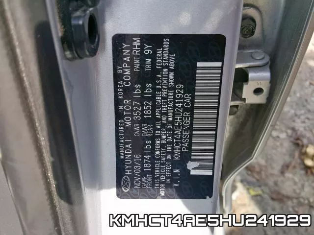 KMHCT4AE5HU241929 фото 2