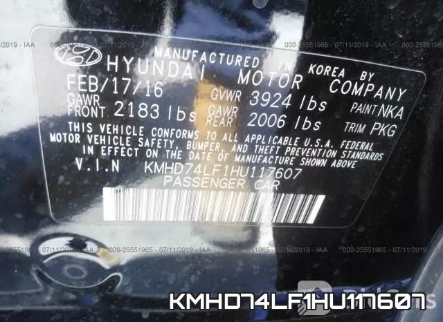 KMHD74LF1HU117607 фото 10
