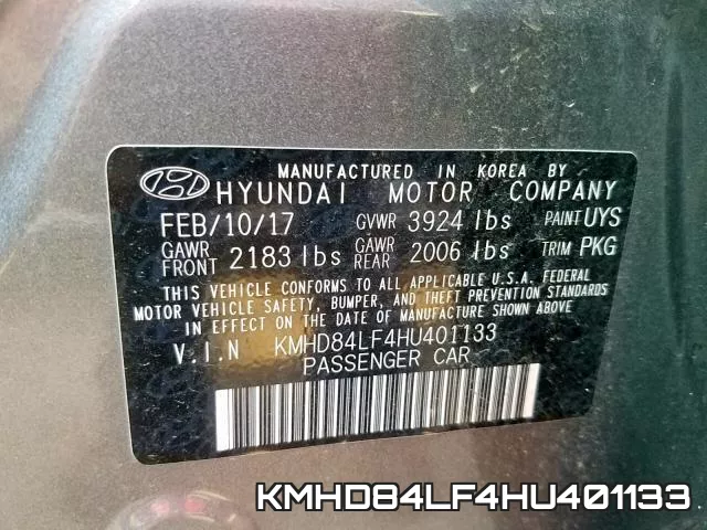 KMHD84LF4HU401133 фото 2