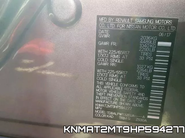 KNMAT2MT9HP594277 фото 2