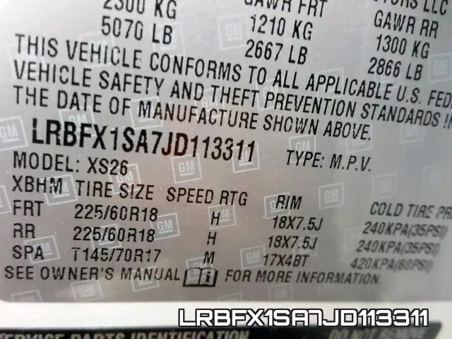 LRBFX1SA7JD113311 фото 2