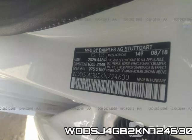 WDDSJ4GB2KN724630 фото 10