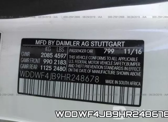 WDDWF4JB9HR248678 фото 10