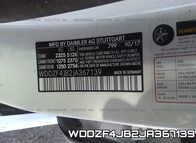 WDDZF4JB2JA367139 фото 10