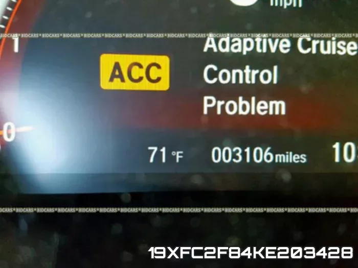 19XFC2F84KE203428 фото 9