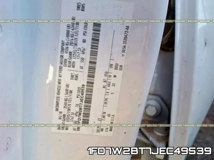 1FD7W2BT7JEC49539 фото 2