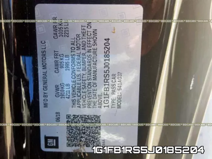 1G1FB1RS5J0185204 фото 2