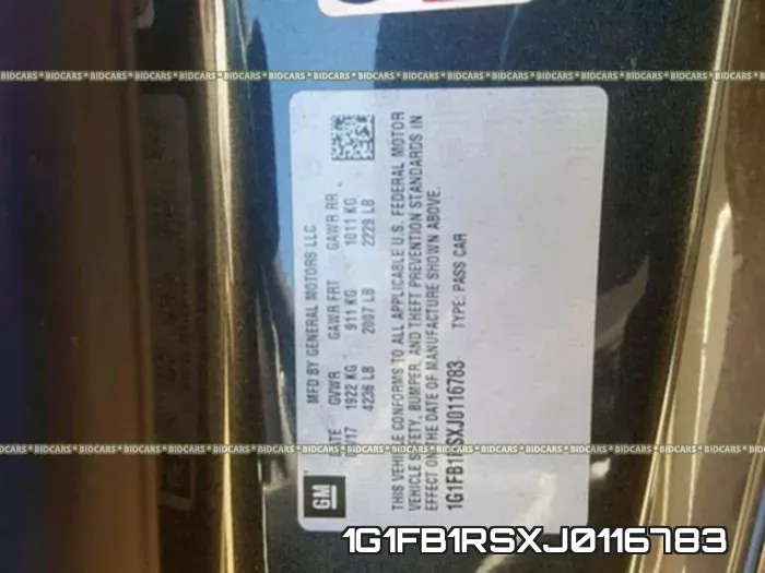 1G1FB1RSXJ0116783 фото 2