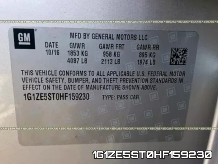 1G1ZE5ST0HF159230 фото 2