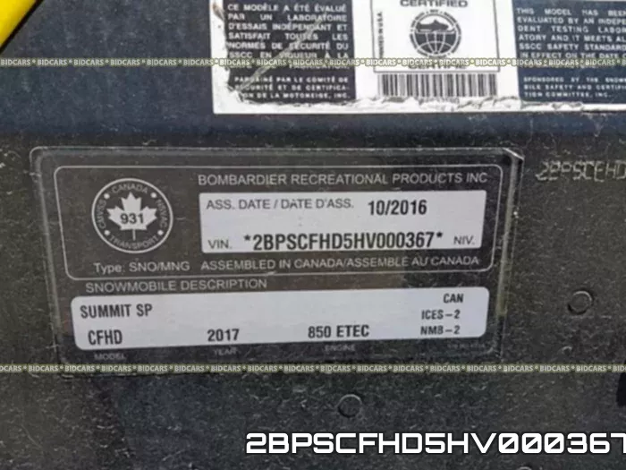 2BPSCFHD5HV000367 фото 2