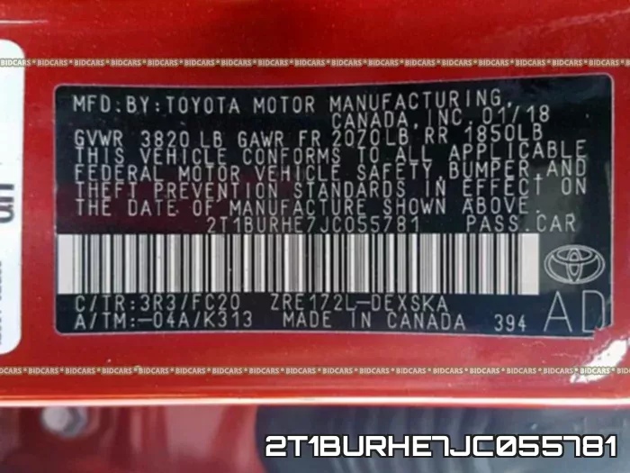 2T1BURHE7JC055781 фото 2