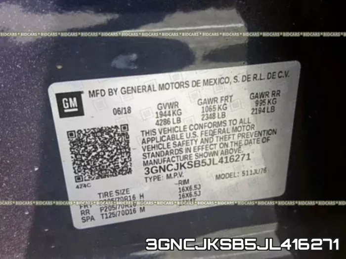 3GNCJKSB5JL416271 фото 2