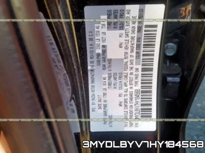 3MYDLBYV7HY184568 фото 2
