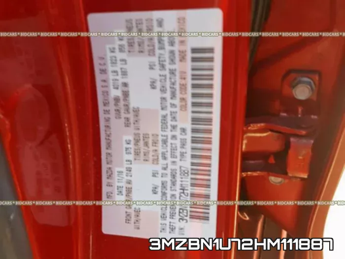 3MZBN1U72HM111887 фото 2