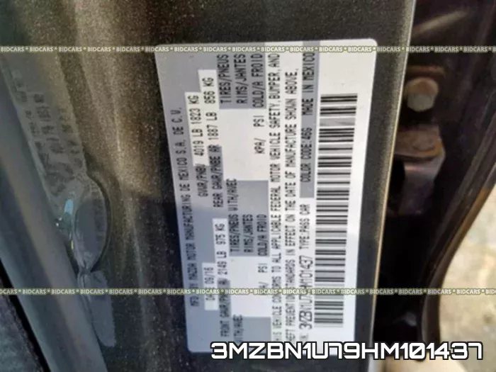3MZBN1U79HM101437 фото 2