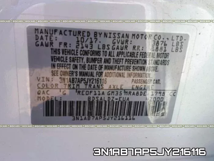 3N1AB7AP5JY216116 фото 2