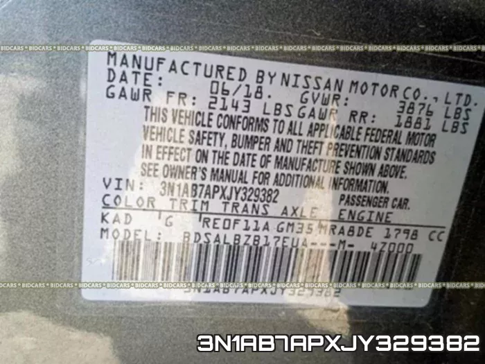 3N1AB7APXJY329382 фото 2