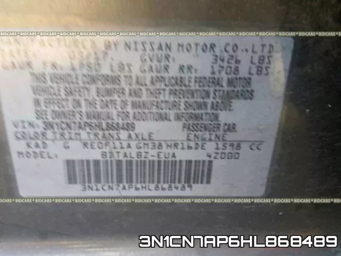 3N1CN7AP6HL868489 фото 2