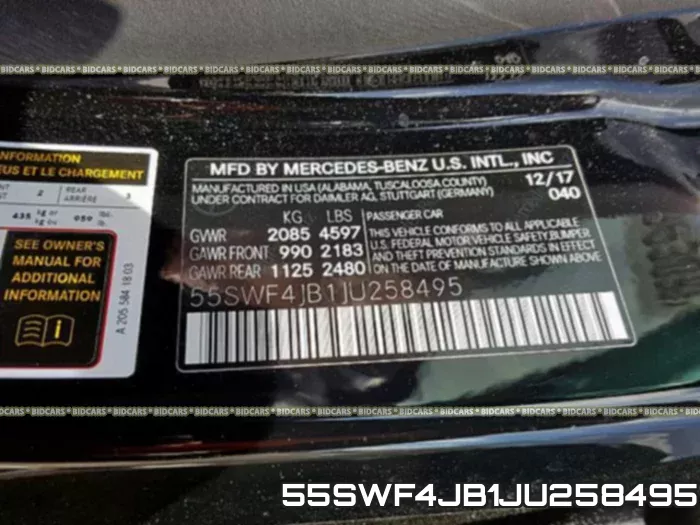 55SWF4JB1JU258495 фото 2