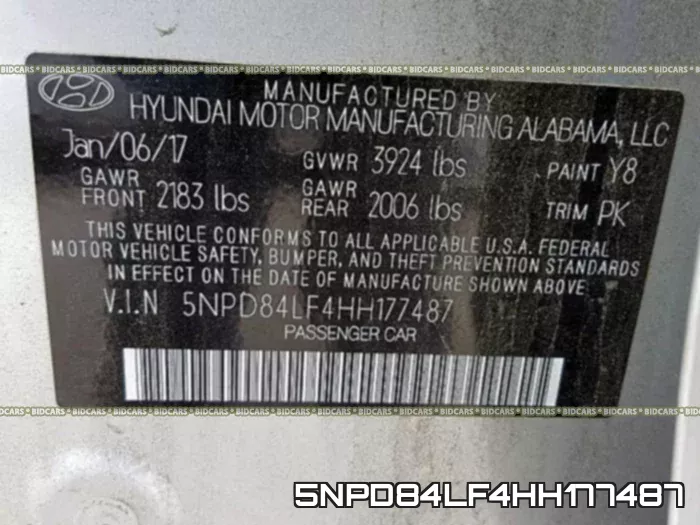 5NPD84LF4HH177487 фото 2