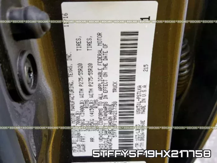 5TFFY5F19HX217758 фото 2