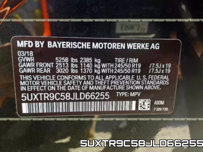 5UXTR9C58JLD66255 фото 2