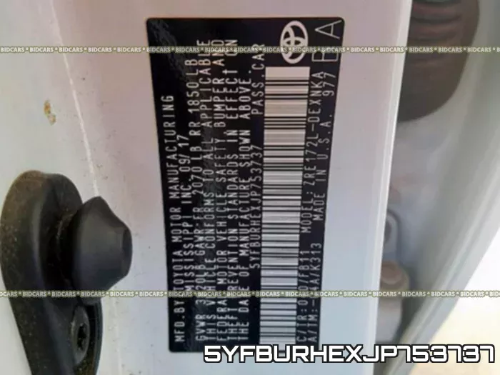 5YFBURHEXJP753737 фото 2
