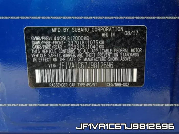 JF1VA1C67J9812696 фото 2