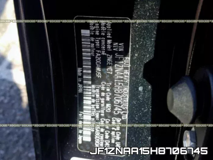 JF1ZNAA15H8706745 фото 2