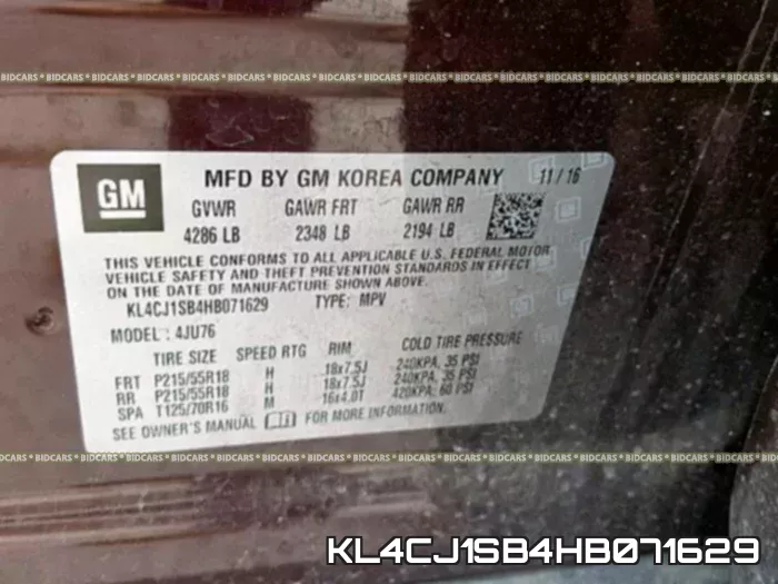 KL4CJ1SB4HB071629 фото 2