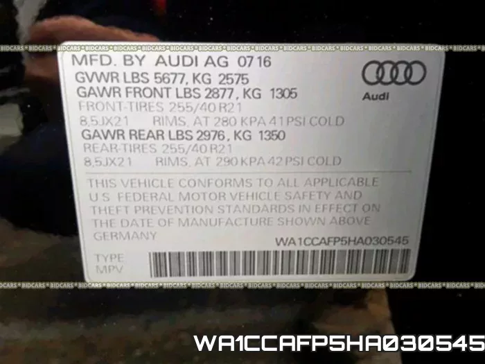 WA1CCAFP5HA030545 фото 2