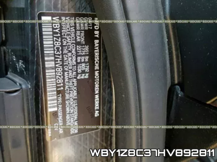 WBY1Z8C37HV892811 фото 2