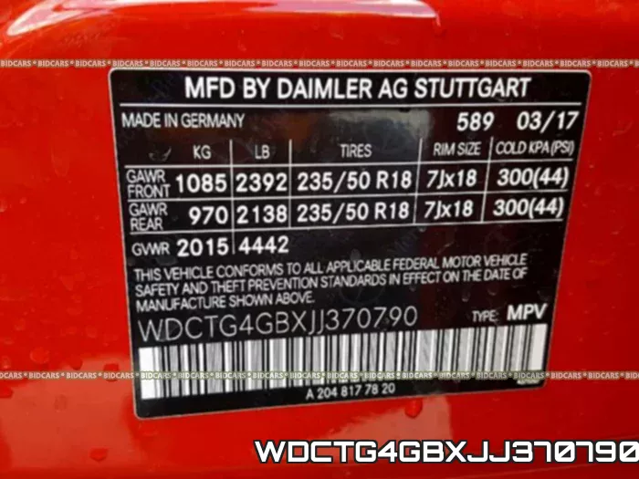 WDCTG4GBXJJ370790 фото 2