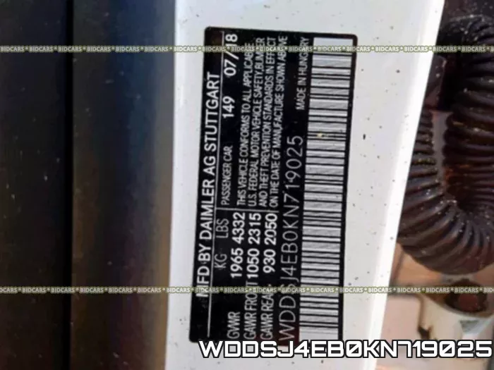 WDDSJ4EB0KN719025 фото 2