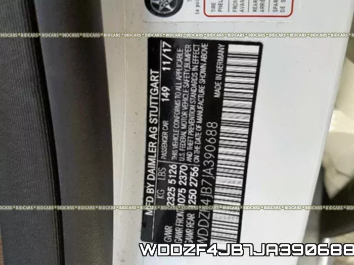 WDDZF4JB7JA390688 фото 2