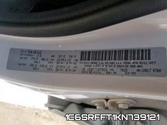 1C6SRFFT1KN739121 фото 2