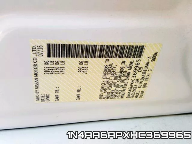 1N4AA6APXHC369965 фото 2